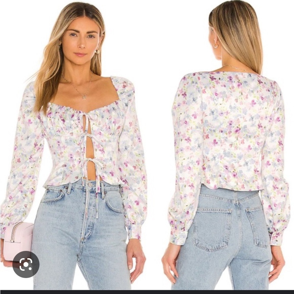 Majorelle Waldorf Top in watercolor multi